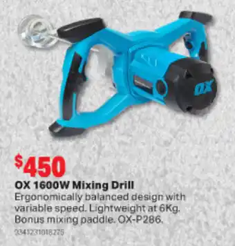 OX 1600W Mixing Drill