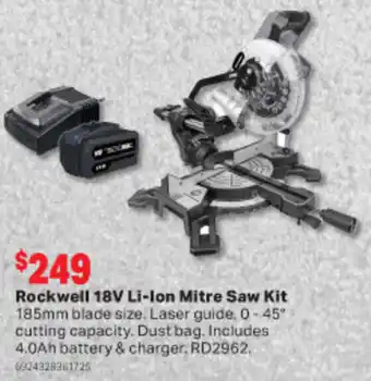 Rockwell 18V Li-ion Mitre Saw Kit