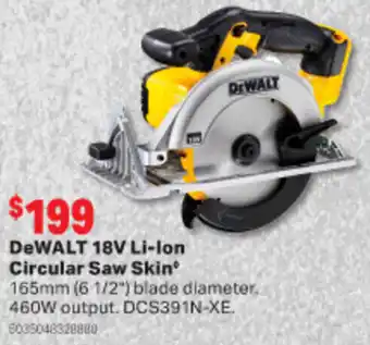 DeWalt 18V XR Li-Ion Circular Saw Skin 165mm