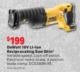 DeWalt 18V XR Li-Ion Reciprocating Saw Skin