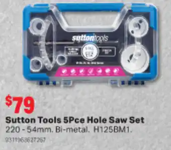 Sutton Tools 5Pce Hole Saw Set 220=54mm