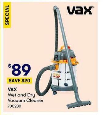 BIG W Vax wet and dry vacuum cleaner offer