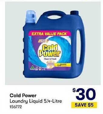 BIG W Cold power laundry liquid offer