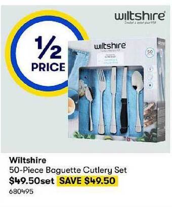 BIG W Wiltshire 50-piece baguette cutlery set offer
