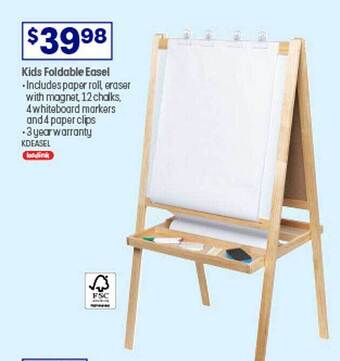 Officeworks Kids foldable easel offer