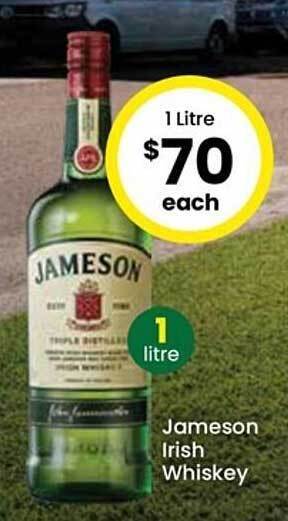 The Bottle O Jameson irish whiskey offer