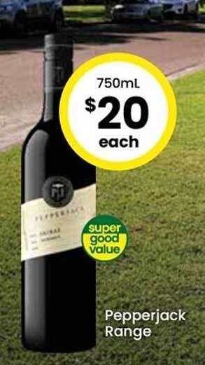 The Bottle O Pepperjack range offer