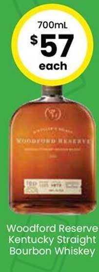 The Bottle O Woodford reserve kentucky straight bourbon whiskey offer
