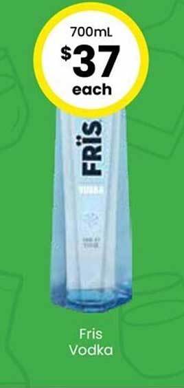 The Bottle O Fris vodka offer