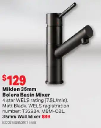 Mildon 35mm Bolera Basin Mixer