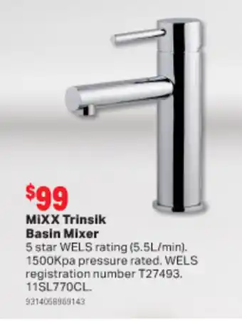 Mixx Trinsik Basin Mixer