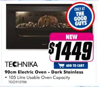 The Good Guys Technika 90cm Electric Oven- Dark Stainless 105 Litrte offer