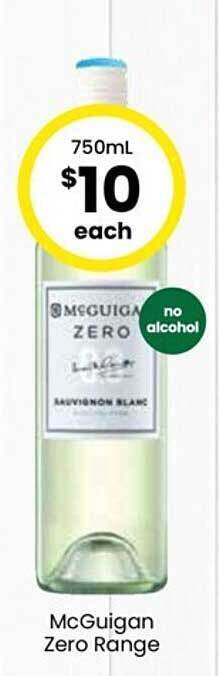 The Bottle O Mcguigan zero range offer