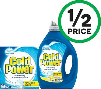 Woolworths Cold Power Advanced Clean Laundry Liquid 1.8-2 Litre or Powder 1.8-2 kg offer