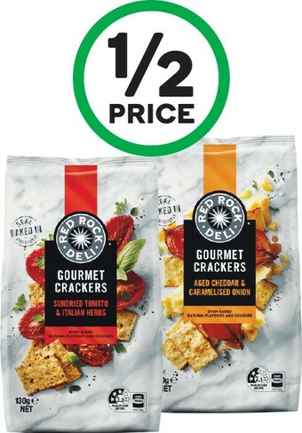 Woolworths Red Rock Deli Gourmet Crackers 130g offer