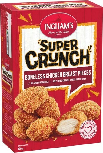 Woolworths Ingham’s Super Crunch 300-350g offer