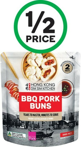 Woolworths Hong Kong Kitchen Dumplings, Pork Buns or Dim Sims 300-480g offer