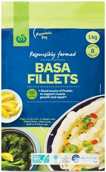 Woolworths Frozen Basa Fillets 1 kg