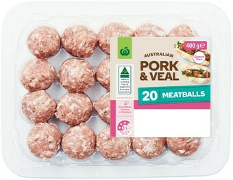 Woolworths Woolworths Pork & Veal Meatballs 400g – From the Meat Dept offer