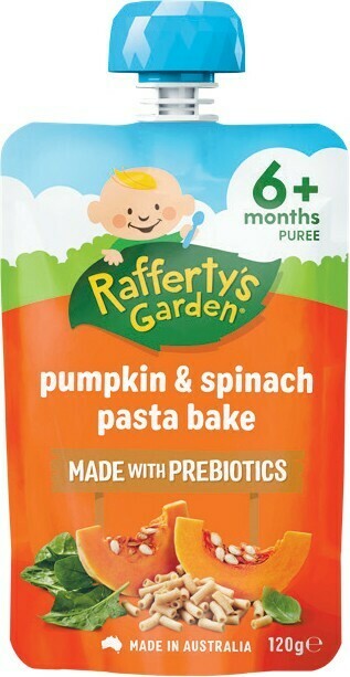 Woolworths Rafferty’s Garden Prebiotics Pumpkin & Spinach Pasta Bake 120g offer