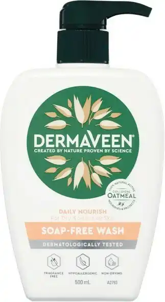 Woolworths Dermaveen Body Wash Soap Free 500ml offer