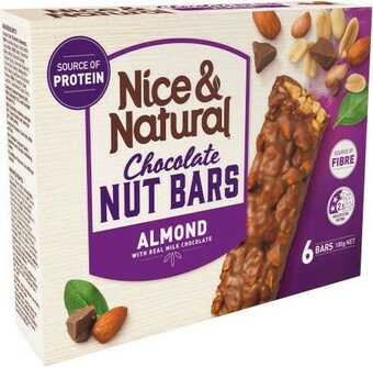 Coles Nice & Natural Nut Bars 180g-192g offer