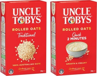 Coles Uncle Tobys Rolled Oats 500g offer