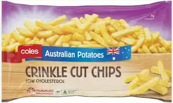 Coles Coles Crinkle Cut Potato Chips 1kg offer