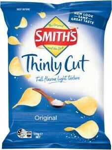 Coles Smith’s Thinly Cut Potato Chips 150g-175g offer