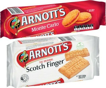 Coles Arnott’s Creams, Scotch Finger, Choc Ripple or Hundreds & Thousands Biscuits 200g-250g offer