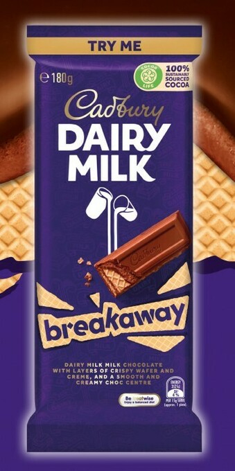 Coles Cadbury Dairy Milk Breakaway Chocolate Block 180g offer