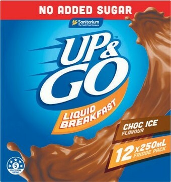 Coles Sanitarium Up & Go Liquid Breakfast Fridge Pack 12x250mL offer