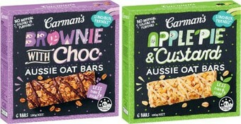 Coles Carman’s Aussie Oat Bars 180g offer