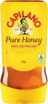 Coles Capilano Pure Australian Upside Down Honey Squeeze 500g offer