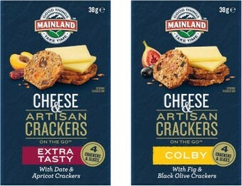 Coles Mainland On The Go Cheese & Artisan Crackers 38g offer