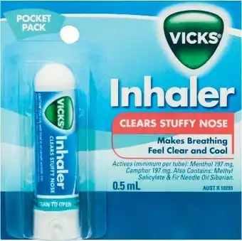 Coles Vicks Inhaler 1 Pack offer
