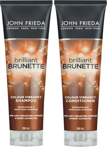 Coles John Frieda Brilliant Brunette Shampoo or Conditioner 250mL offer