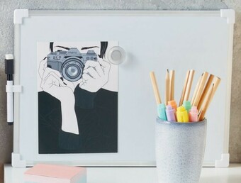 Coles Coles Magnetic Whiteboard with Marker 35cm x 25cm offer