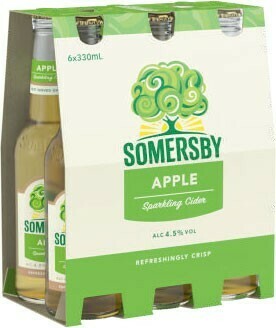 Coles Somersby Apple Cider Bottles 6x330mL offer