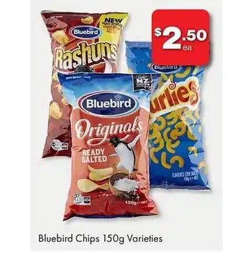 The Reject Shop Bluebird chips 150g varieties offer