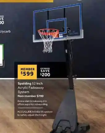 Rebel Spalding 52 inch acrylic fadeaway system offer