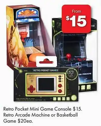 Retro pocket mini game console, retro arcade machine or basketball game