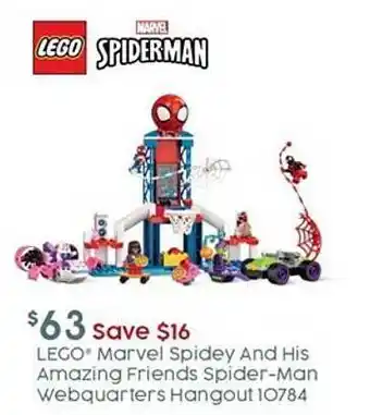 Target Lego marvel spidey and his amazing friends spider-man webquarters hangout 10784 offer