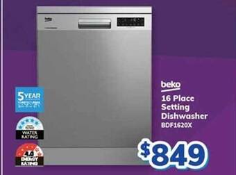 Bi-Rite Beko 16 place setting dishwasher bdf1620x offer