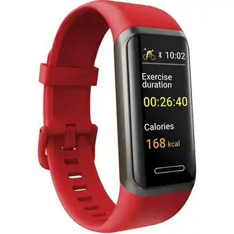 JB Hi-Fi Ryze elevate fitness & wellbeing smart watch with alexa (dark grey/red) offer