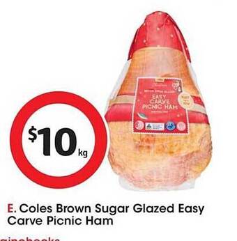 Coles brown sugar glazed easy carve picnic ham
