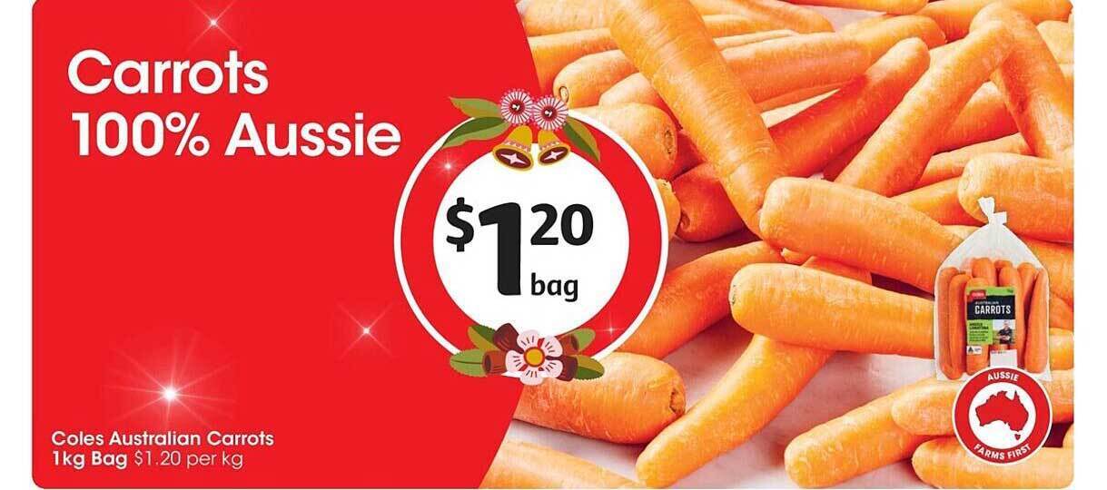Coles australian carrots offer at Coles