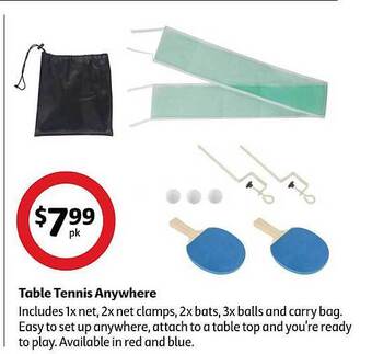 Table tennis anywhere