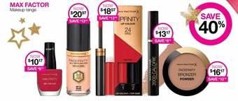 Priceline Max factor makeup range offer