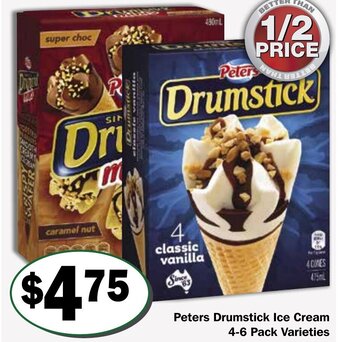 Peters Drumstick Ice Cream 4-6 Pack
